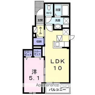 サンリット ライツ Ⅱ【1階】の間取り