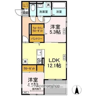 DーROOM七曲I【2階】の間取り