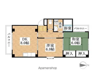 メゾンホープ【202号室】の間取り