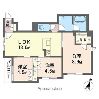 グランツ【101号室】の間取り