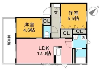 フォンターナ A棟【1階】の間取り