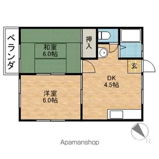 宮本コーポ【2階】の間取り