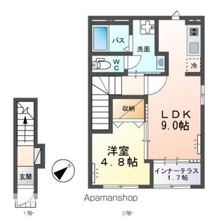 仮)ひたちなか市武田アパート【2階】の間取り