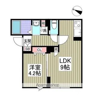 ルネコート西新宿五丁目Ⅲ【1階】の間取り
