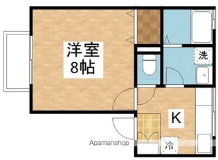 ロイスライブK【2階】の間取り