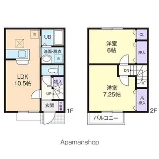 フォレストコート B【103号室】の間取り