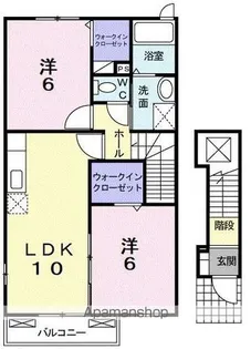 サンパティーク・メゾンA【2階】の間取り