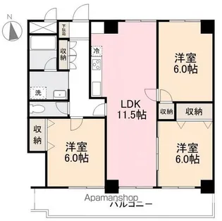 ドミール松縄【4階】の間取り