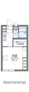 レオパレスつきのき【1階】の間取り