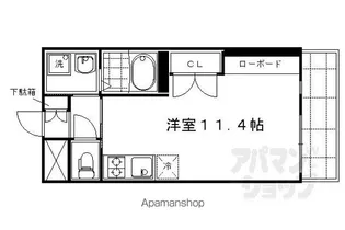 アクアプレイス京都西陣【204号室】の間取り