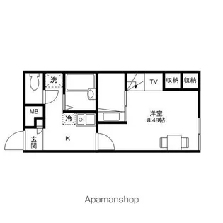 レオパレスMR&MRS K【206号室】の間取り