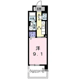エクレセンス新富【2階】の間取り