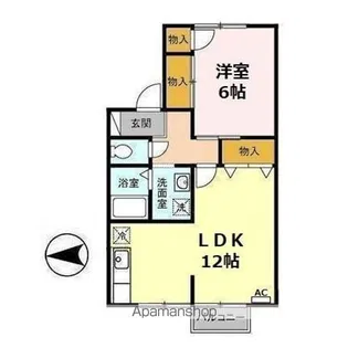 メモリー三千刈 A【2階】の間取り