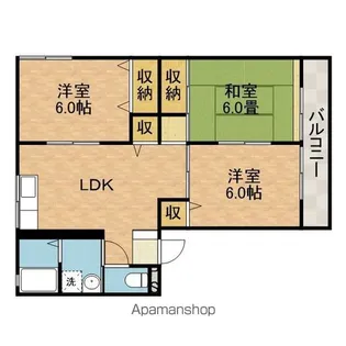 クレアトゥール新堂B棟【1階】の間取り