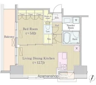 サイプレス日本橋本町【12階】の間取り