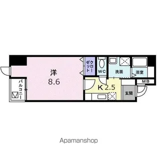 グレース栗林【2階】の間取り