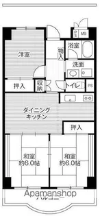 ビレッジハウス芝浦タワー1号棟【5階】の間取り