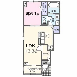 ベル ヴィータⅡ【1階】の間取り