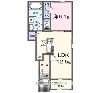 ピース・有沢【1階】の間取り