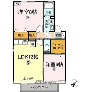 クウラージュ D棟【2階】の間取り