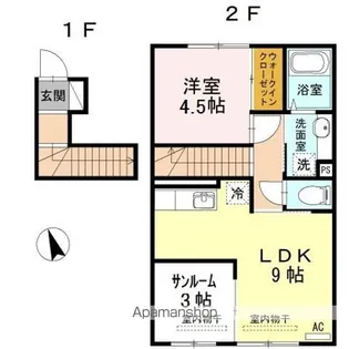 ボヌール【2階】の間取り