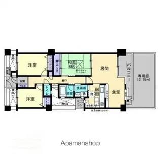 アルファステイツ屋島【106号室】の間取り