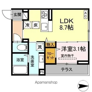 JーROOM妃 VII番館 屋代駅前【1階】の間取り
