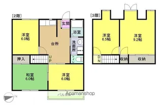 アーバンヒルズ中郷【A202号室】の間取り