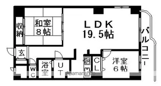 クレア東札幌【201号室】の間取り