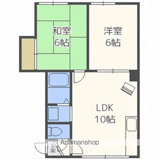 サンコーポラスNO.1【202号室】の間取り