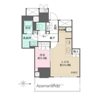 BRILLIA TOWER 池袋 WEST【3階】の間取り