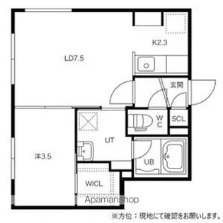 angelot Nishino 1-2【1階】の間取り