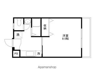 山田マンション【203号室】の間取り