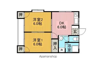 コヤマコーポ【102号室】の間取り