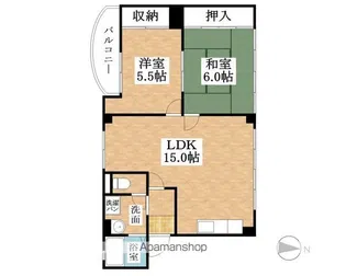 キャッスルしまみや【102号室】の間取り