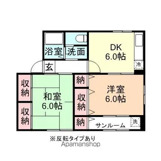 ラウンドⅡ【201号室】の間取り