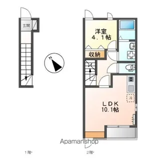 GRANDE AMI(グランデ アミ)【2階】の間取り