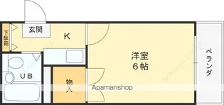 上村ハイツ若江【3階】の間取り