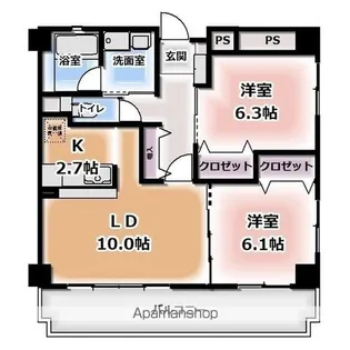 ハイウッド【5階】の間取り