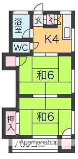 誉荘【2階】の間取り