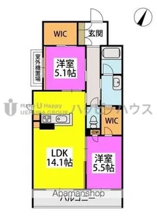 SーROOM曰佐【3階】の間取り