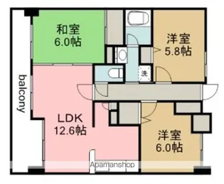 ライオンズマンション皆賀【3階】の間取り