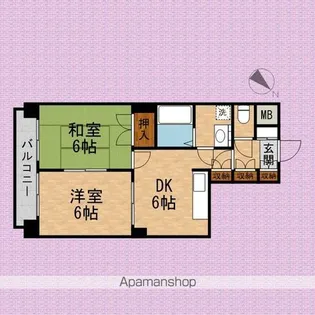アルカディア志木【4階】の間取り