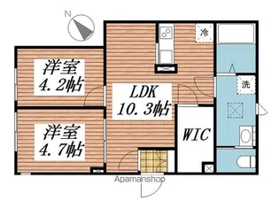 エクウス中村橋【1階】の間取り