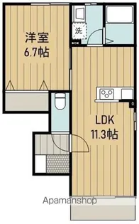 スウィートヒルズB【1階】の間取り