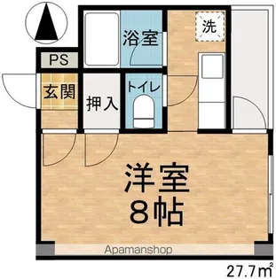 1Kの間取り画像