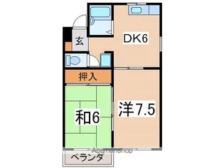 レジデンスおちあい【A-301号室】の間取り