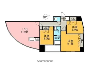 Aden宮の森【9階】の間取り