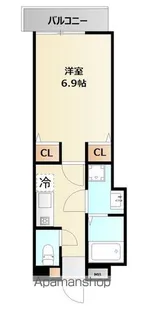 ミリアビタ弁天【2階】の間取り