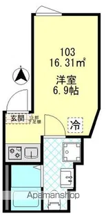 ムーンテラス多摩川【1階】の間取り